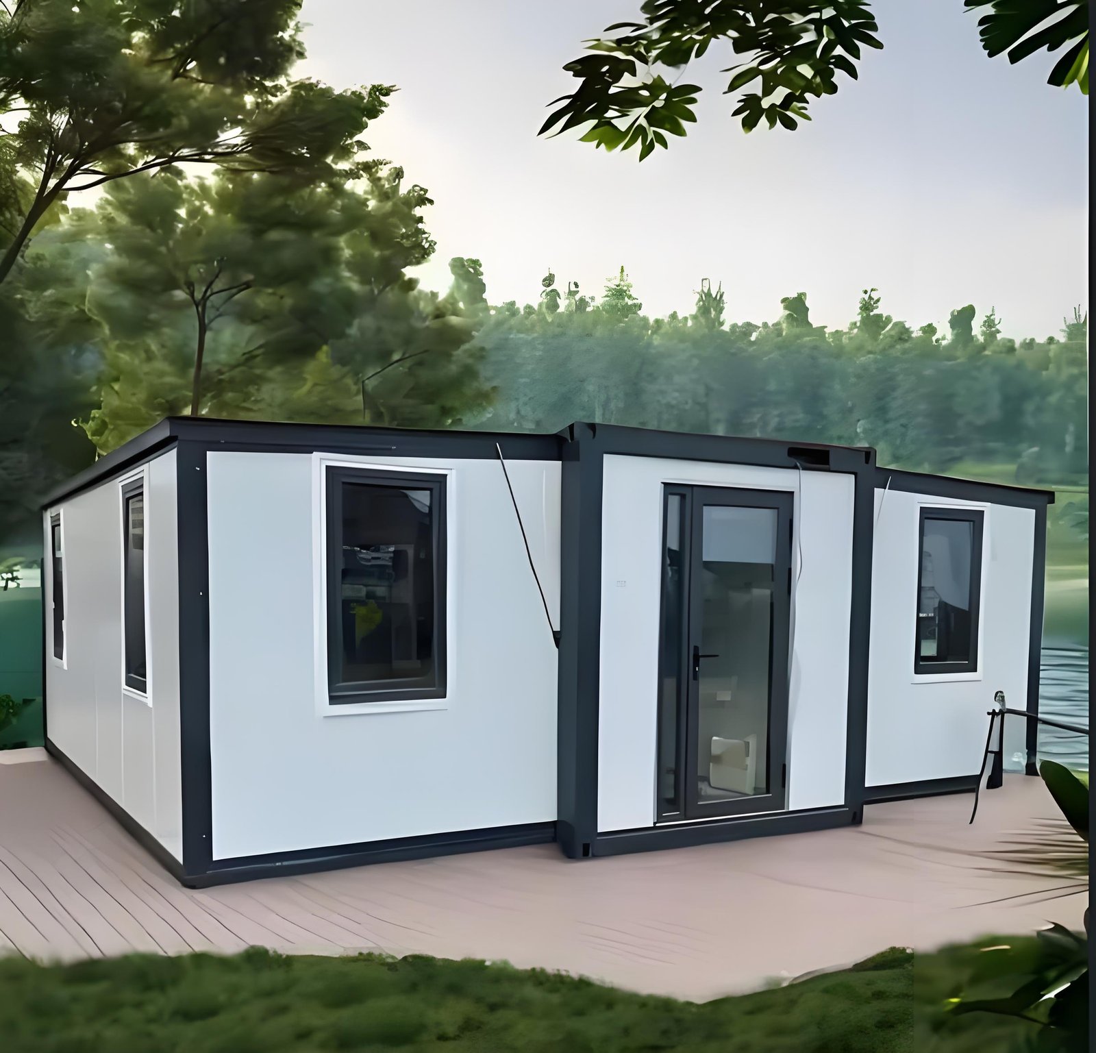 40ft Steel Sandwich Panel Expandable Container Off-Grid Living Office Hotel Kiosk Toilet Use for Patio Roof Container House