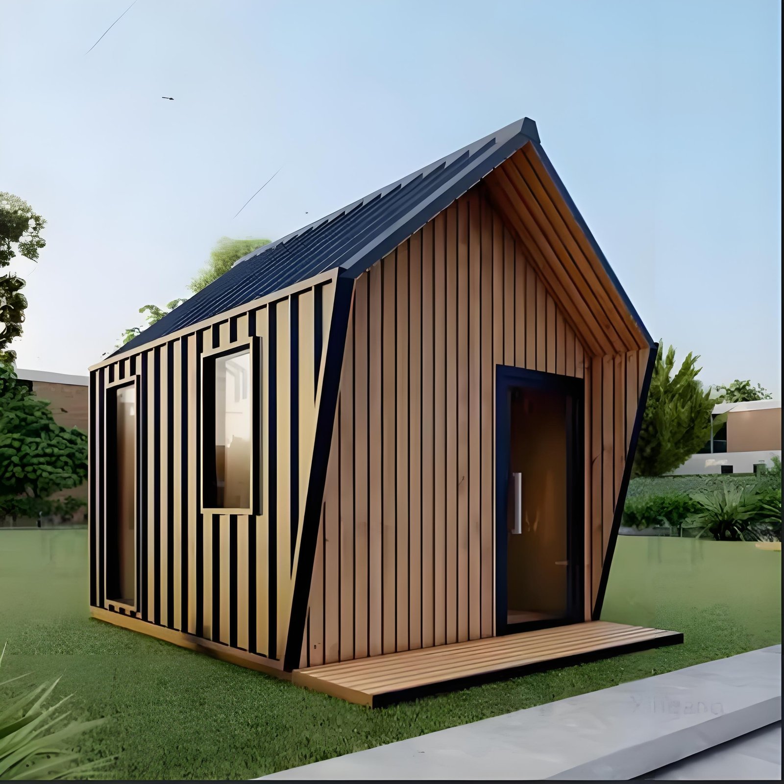 New Style wooden Prefab House Light Gauge Steel Prefabricated Villa Tiny House