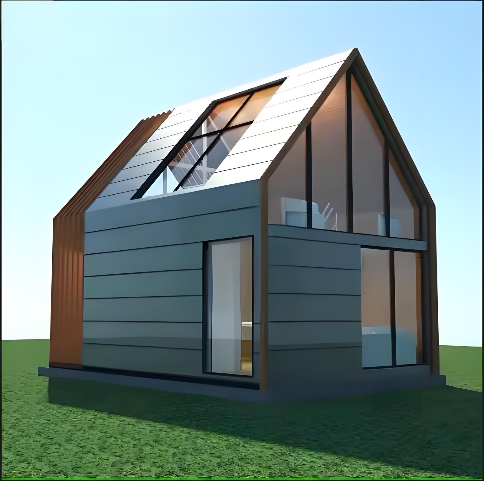 Modern Portable Prefab Tiny Cabins Small Log Blockhouse Steel Structure Wood Door Resort Bedroom Villas Apartment Triangle House